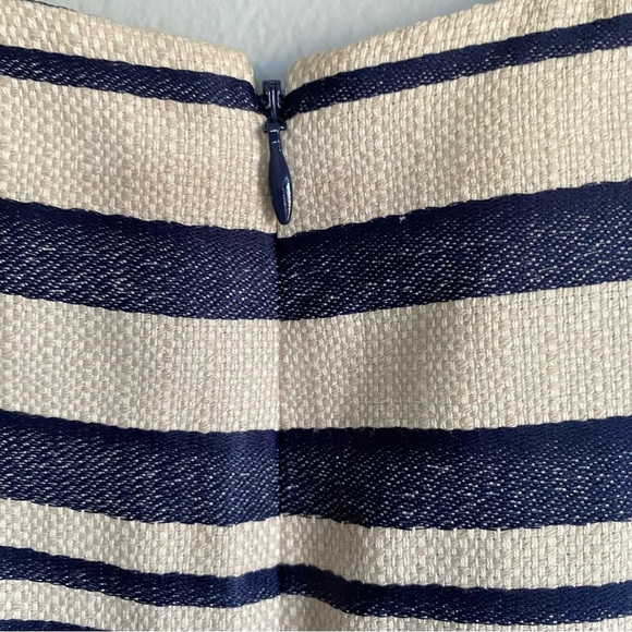 J. Crew Striped Woven Blue Sleeveless Dress - Picture 8 of 11